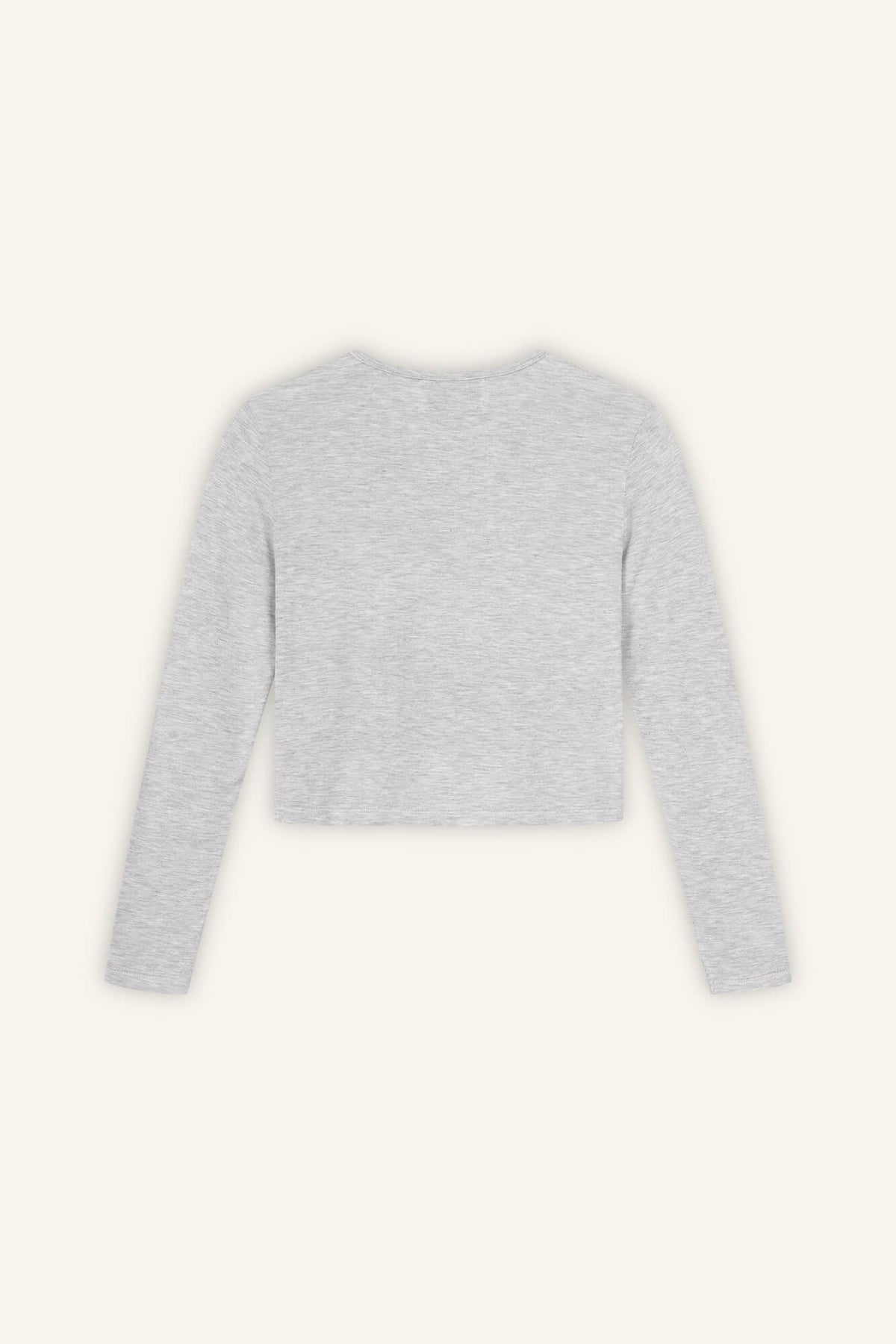 Langarmshirt Mona hellgrau melange back by VivalStudio