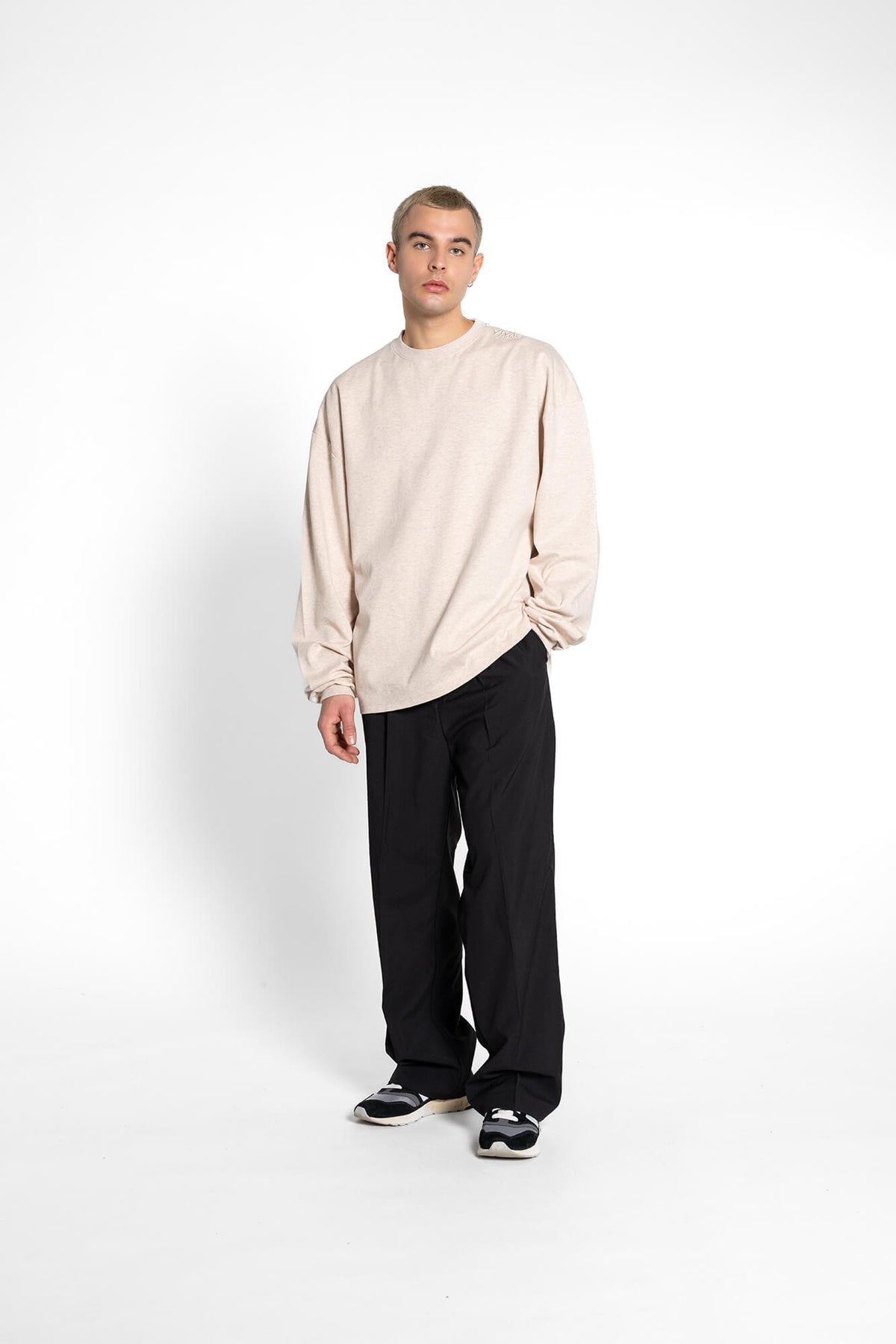 Langarmshirt Sue in Beige Melange by VIVAL.STUDIO