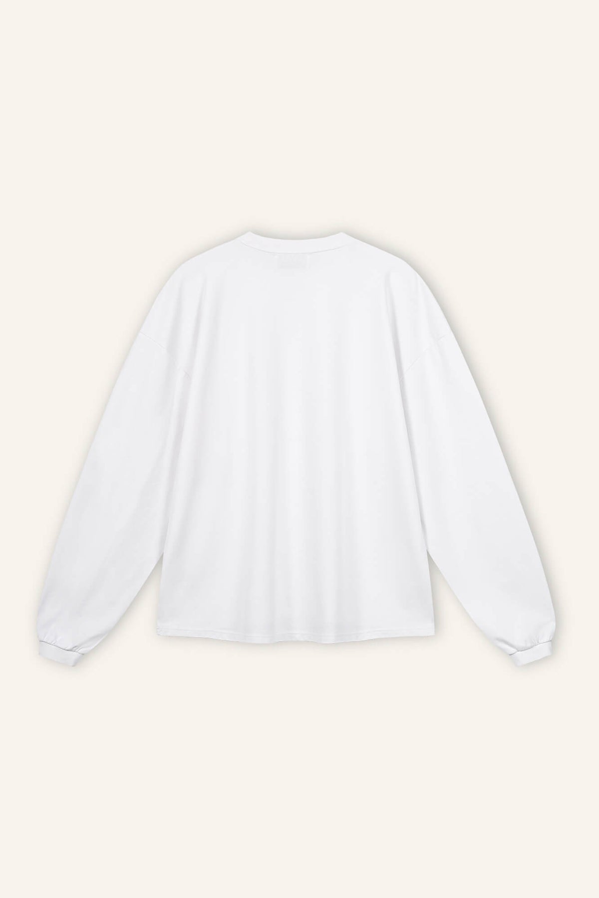 Langarmshirt Sue in Weiss von hinten by VIVAL.STUDIO