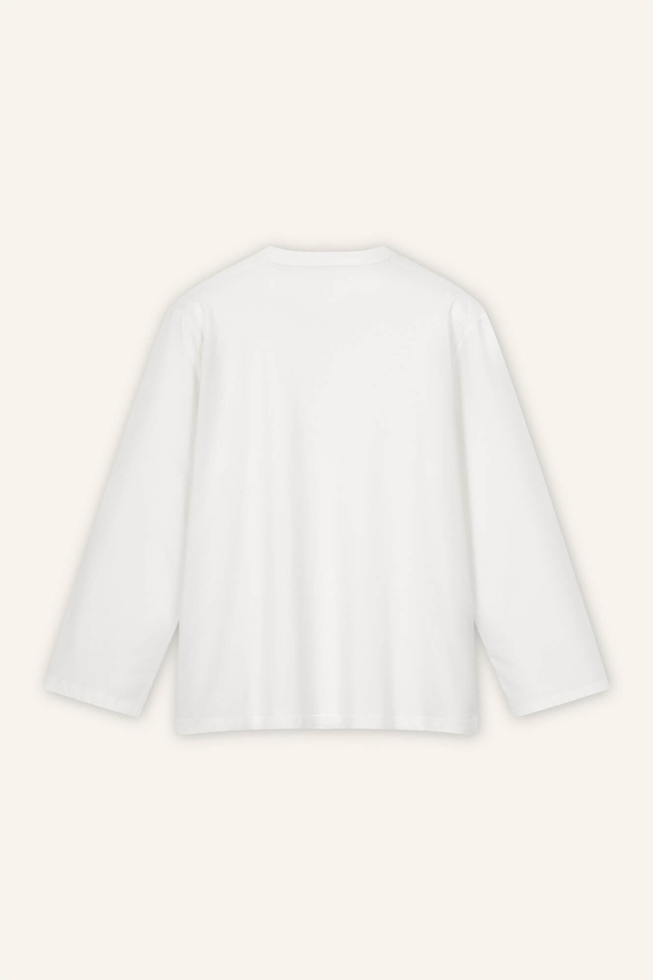 Langarmshit Zoey in Offwhite von hinten by VIVAL.STUDIO