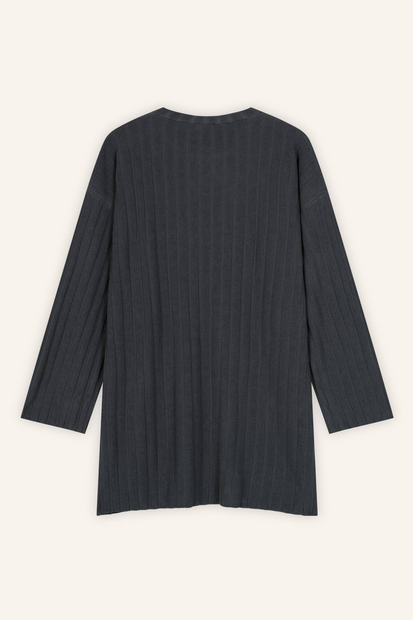 Minikleid Romy in Asphalt von hinten by VIVAL.STUDIO