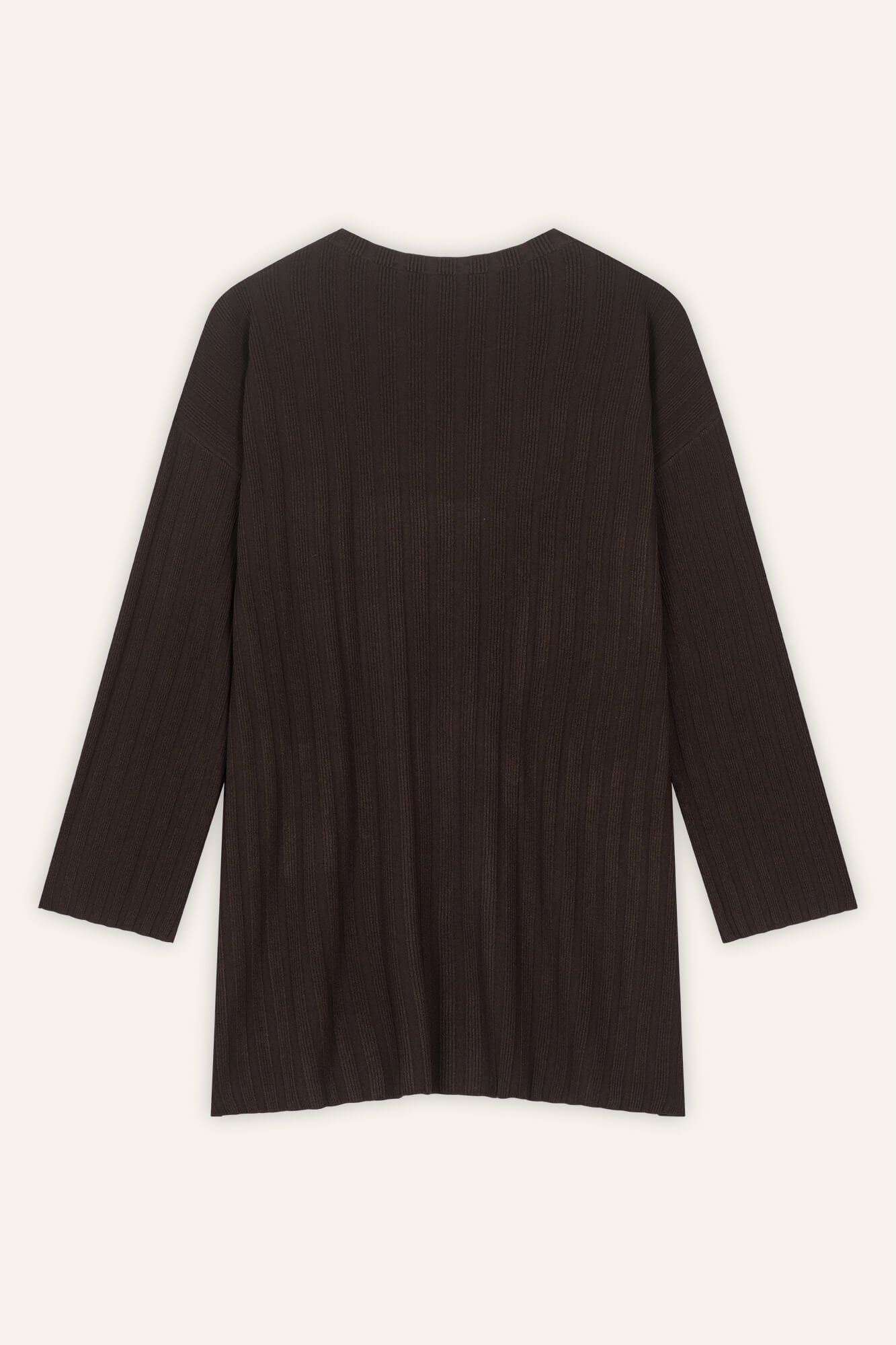 Minikleid Romy in Dunkelbraun von hinten by VIVAL.STUDIO