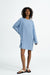 Minikleid Romy in Hellblau von vorne by VIVAL.STUDIO