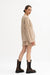 Minirock Eve in Beige Melange von hinten by VIVAL.STUDIO