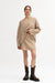 Minirock Eve in Beige Melange von vorne by VIVAL.STUDIO