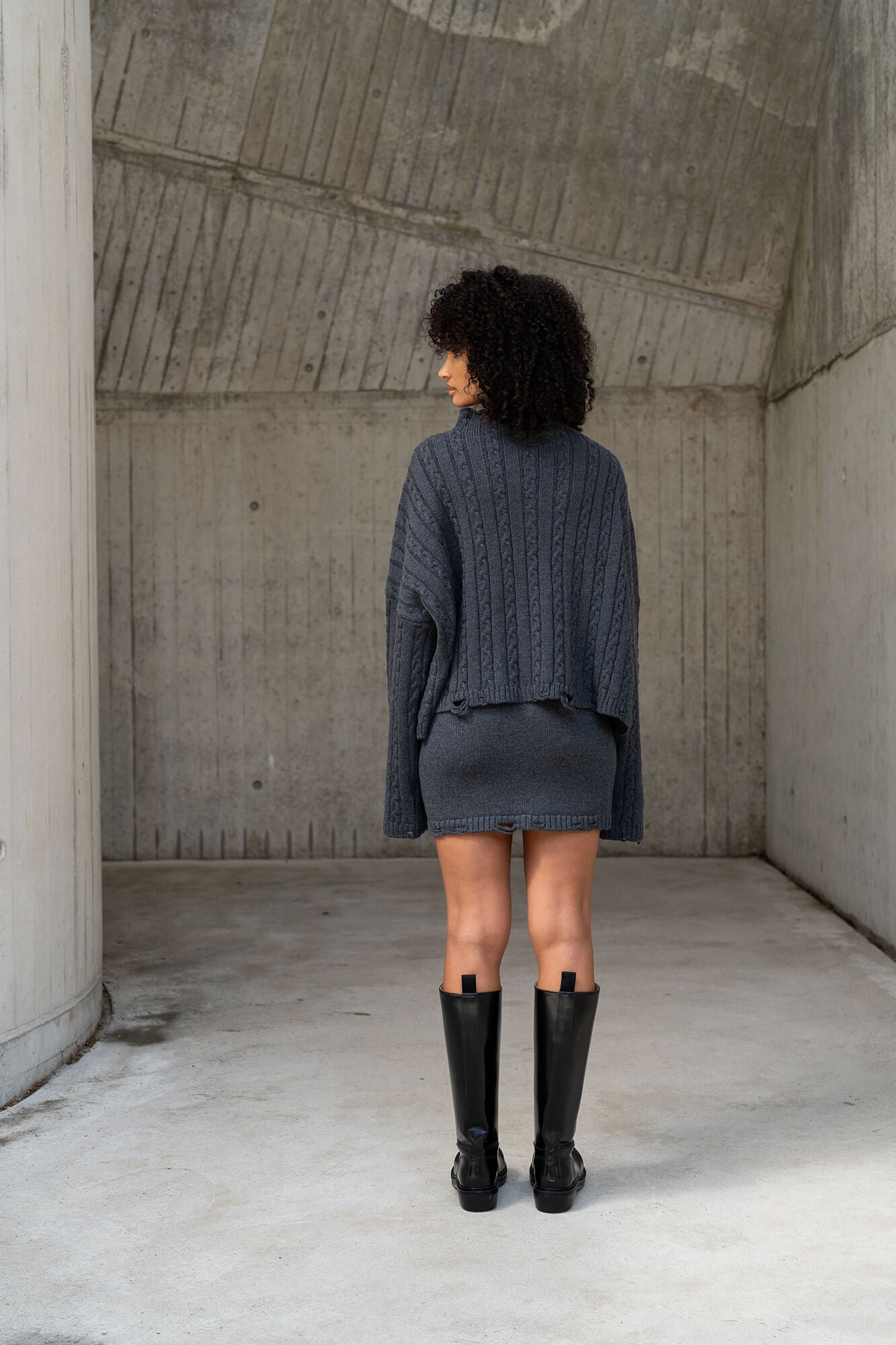 Minirock Lola in anthrazit by VIVAL.STUDIO