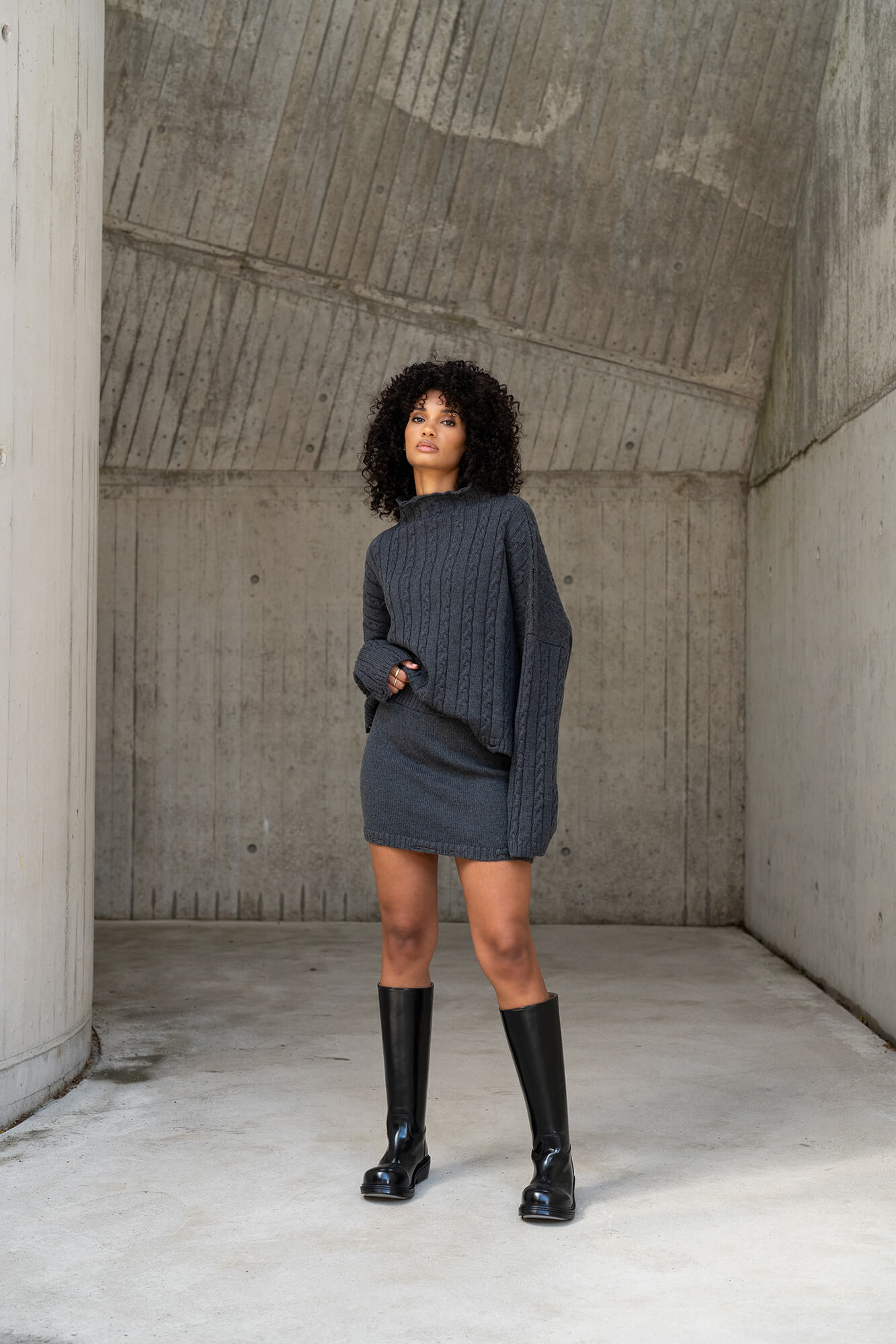 Minirock Lola in anthrazit by VIVAL.STUDIO