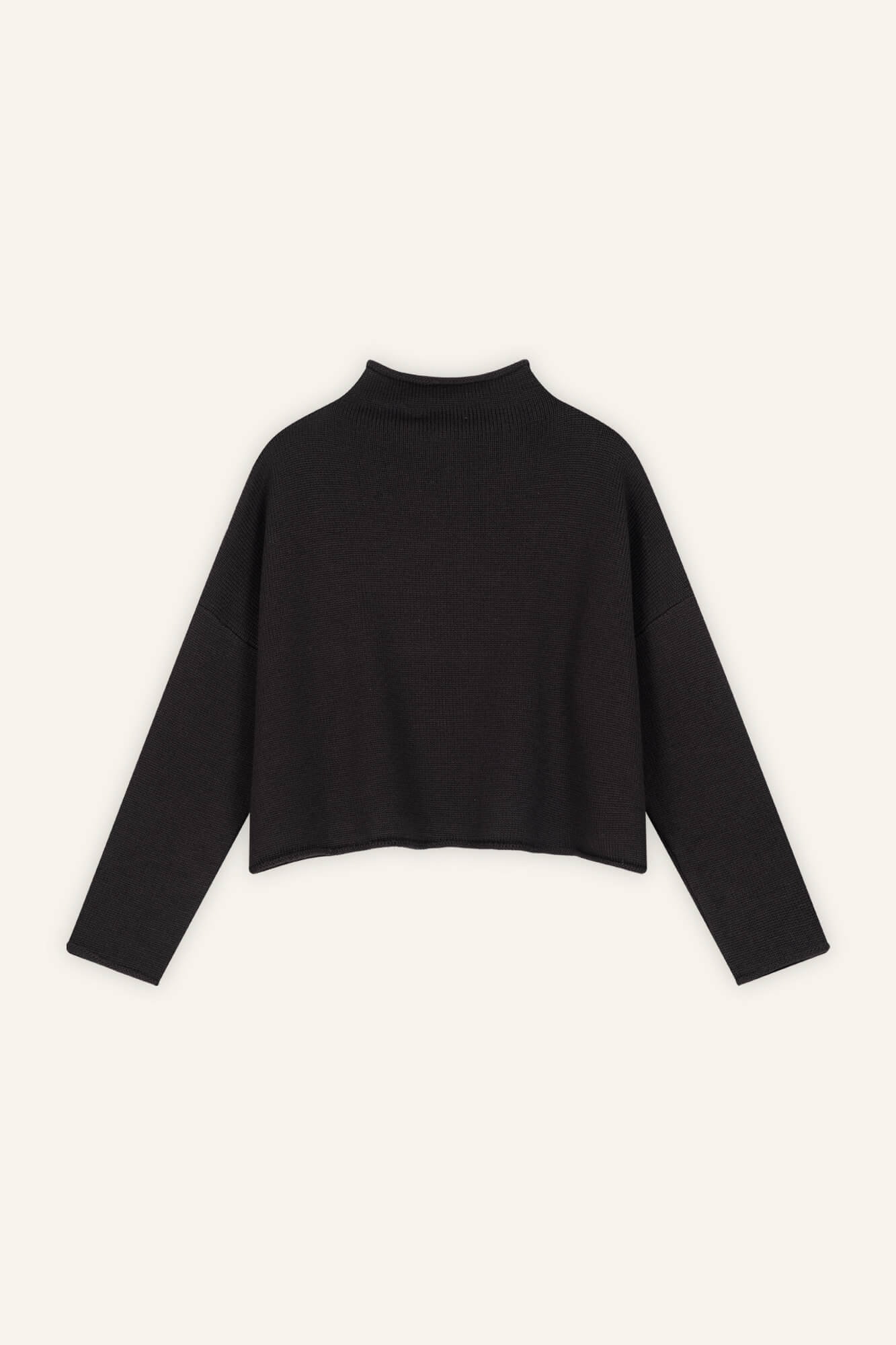 Pullover Jada in Dunkelbraun von hinten by VIVAL.STUDIO