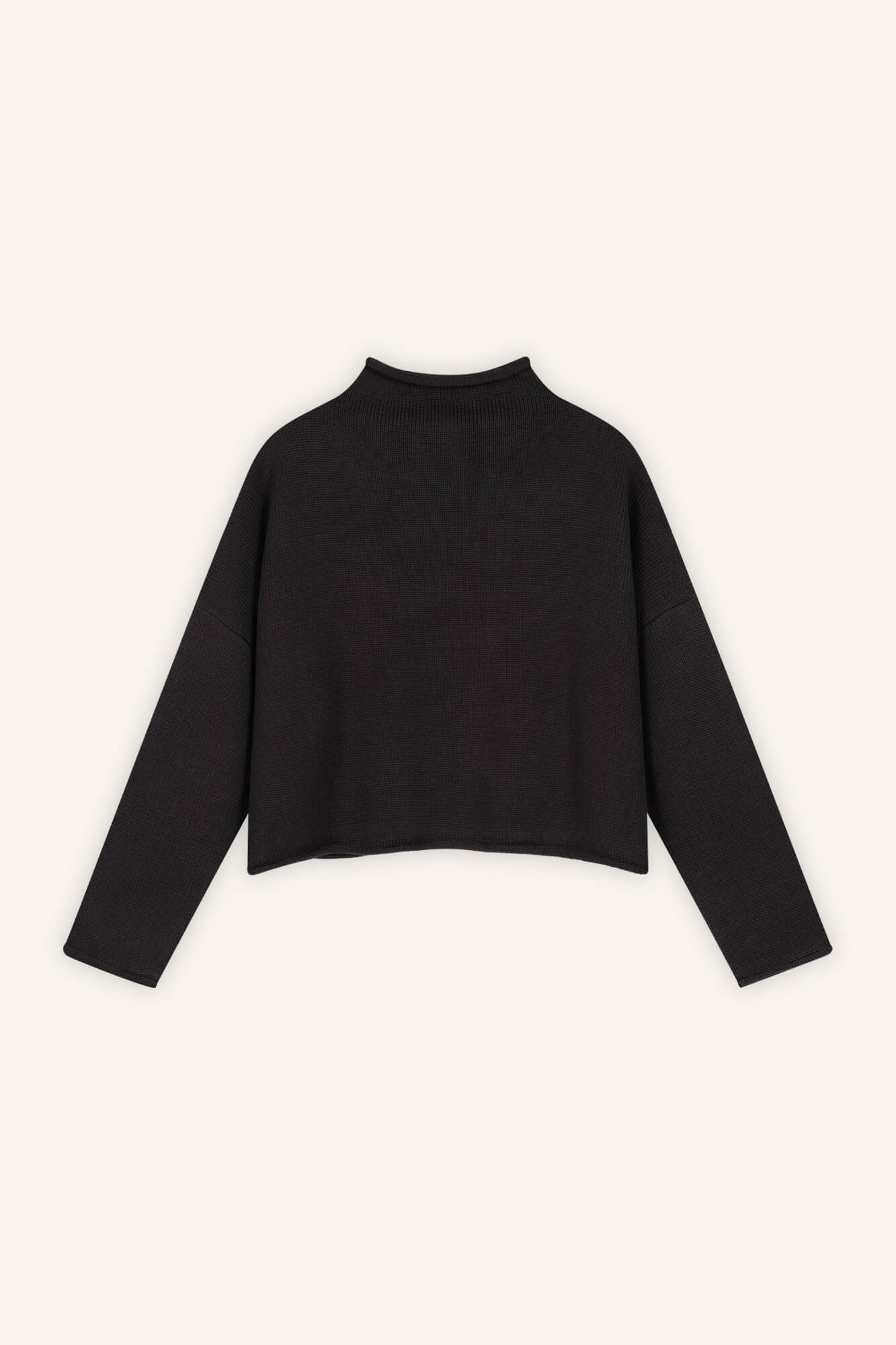 Pullover Jada in Dunkelbraun von vorne by VIVAL.STUDIO