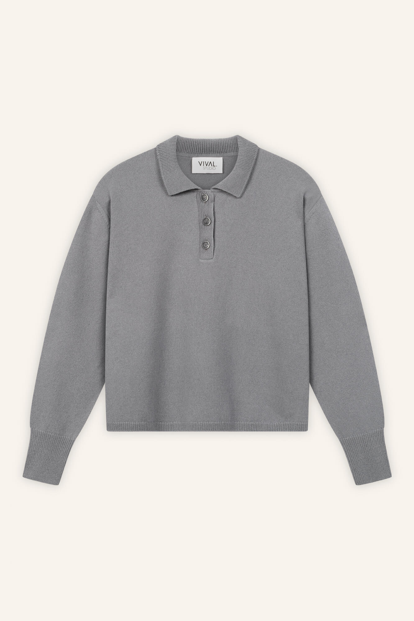 Pullover Lindsay in Asphalt von vorne by VIVAL.STUDIO