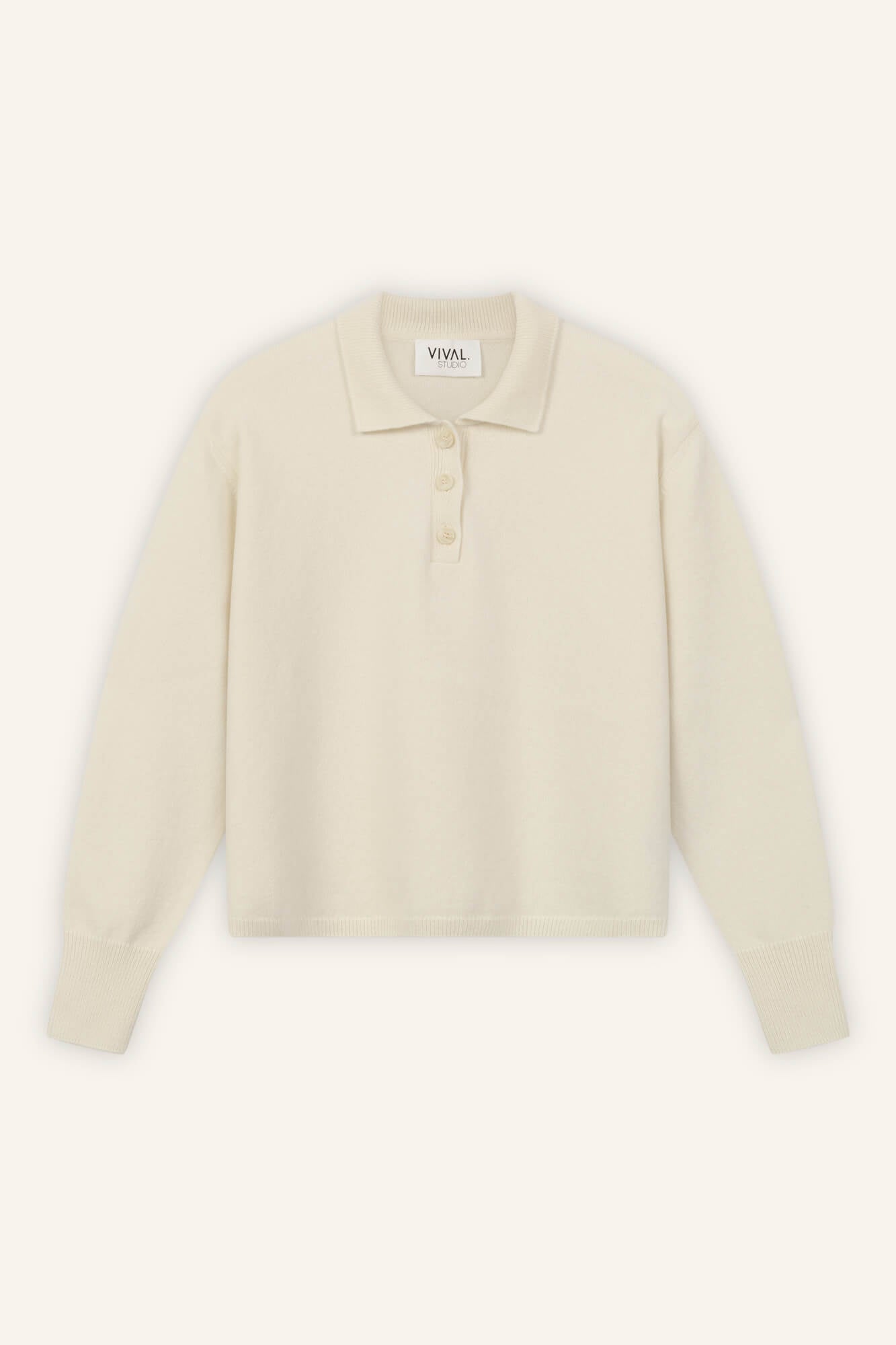 Pullover Lindsay in Buttermilk von vorne by VIVAL.STUDIO