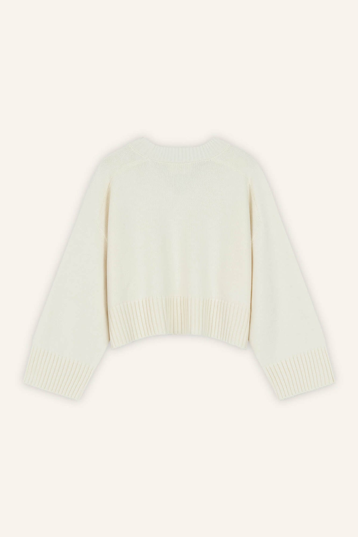 Pullover Liz in Buttermilk von hinten by VIVAL.STUDIO