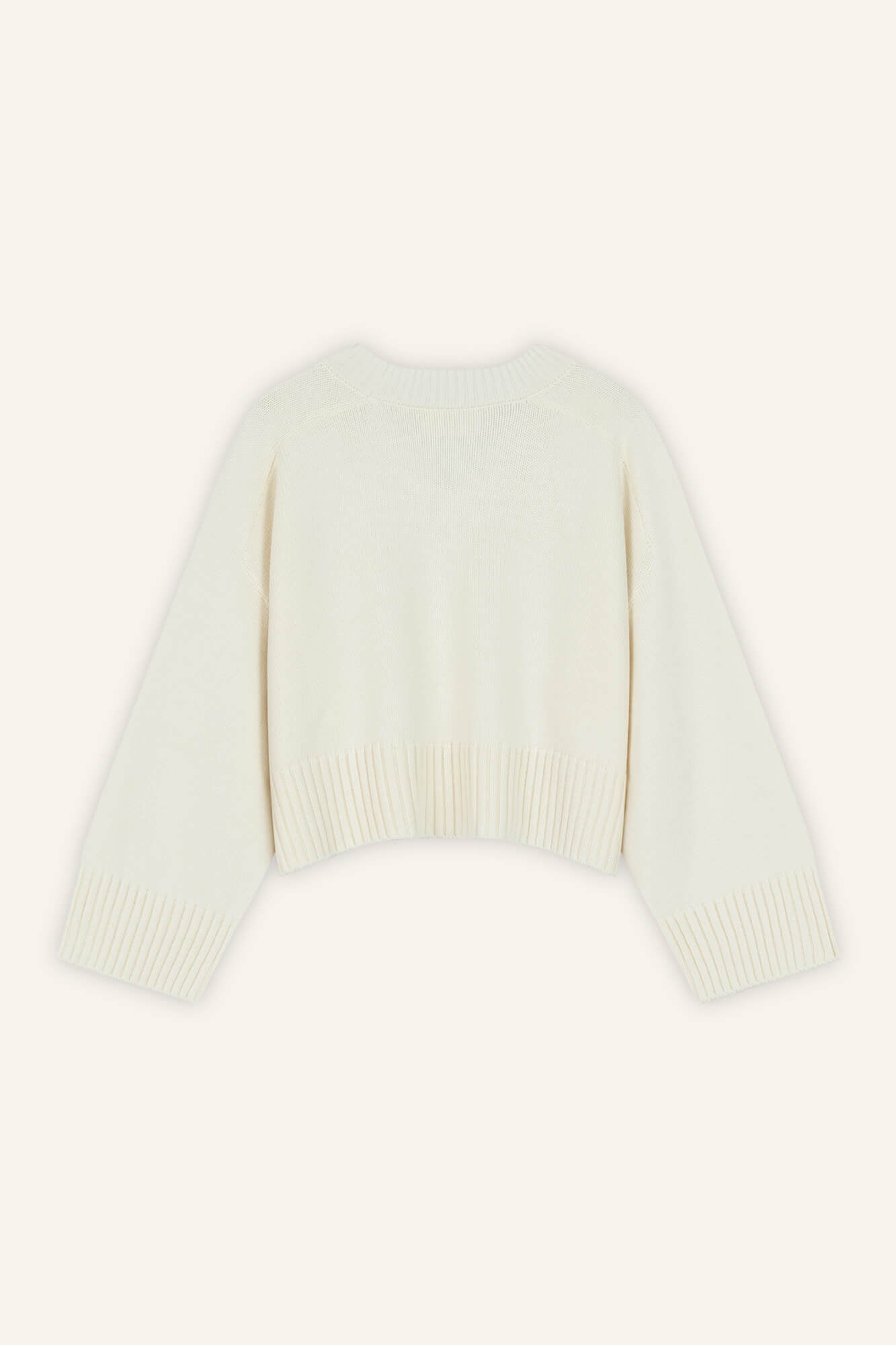Pullover Liz in Buttermilk von hinten by VIVAL.STUDIO