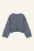 Pullover Liz in Grau Melange von hinten by VIVAL.STUDIO