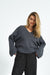 Pullover Liz in Grau Melange von vorne by VIVAL.STUDIO