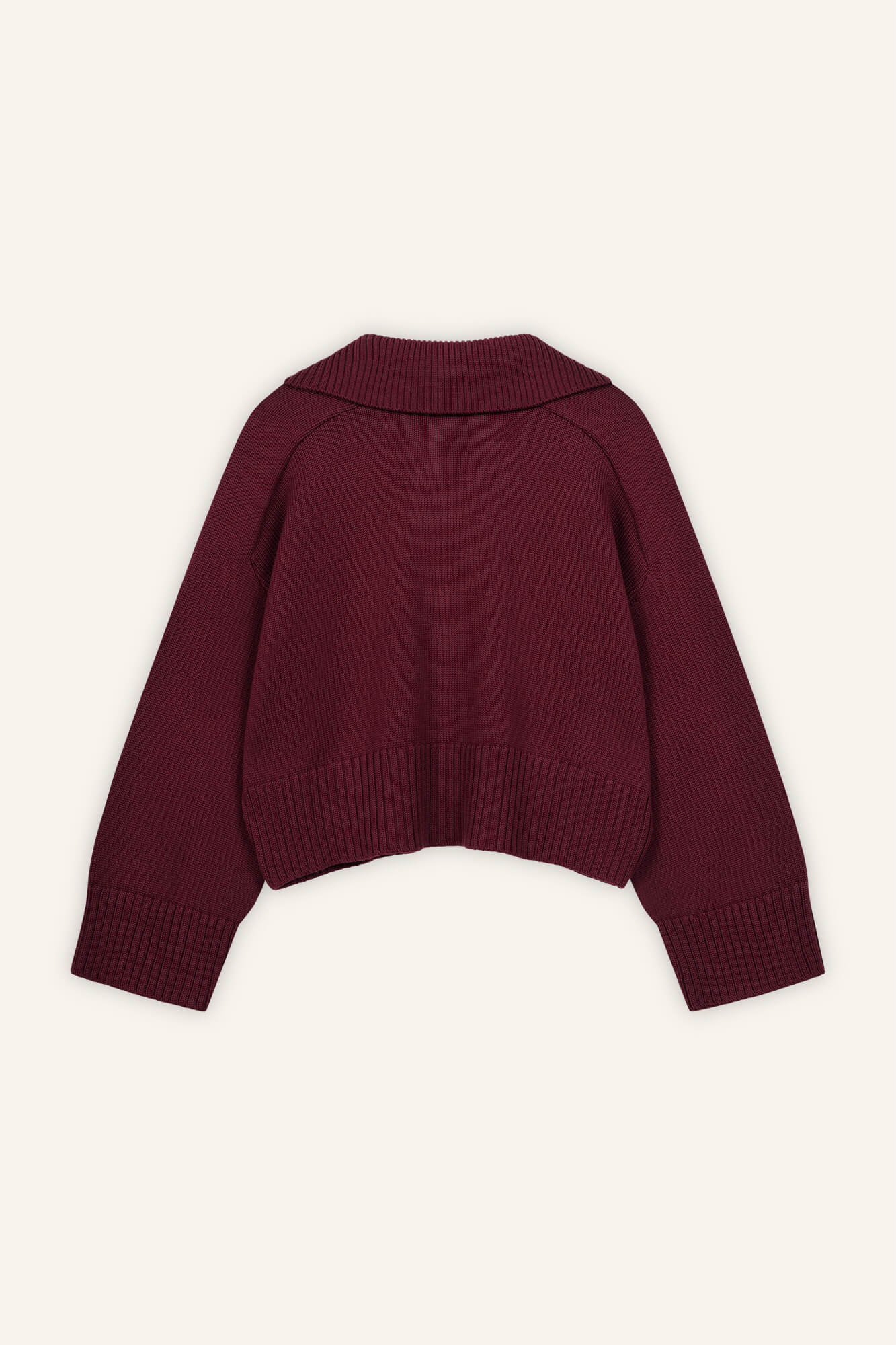 Pullover Lizzy in Burgundy von hinten by VIVAL.STUDIO