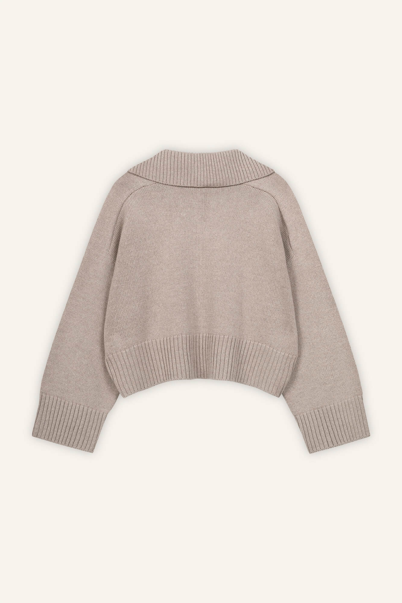 Pullover Lizzy in Oatmeal von hinten by VIVAL.STUDIO