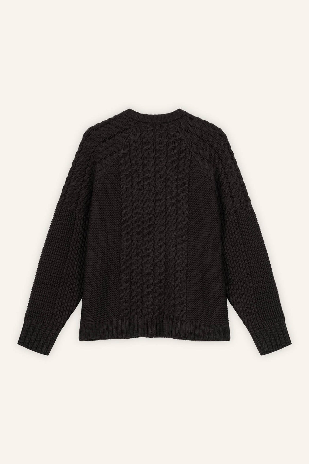 Pullover Noah in Dunkelbraun von hinten by VIVAL.STUDIO