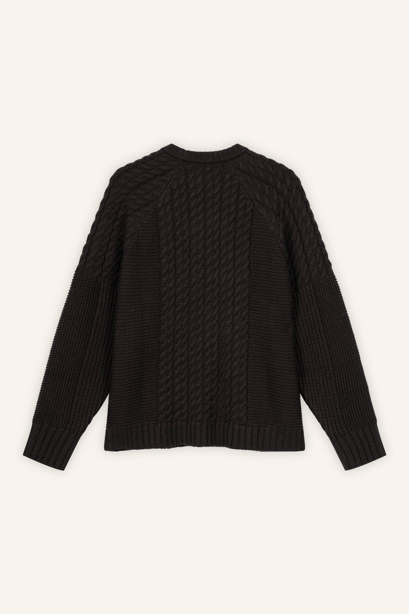 Pullover Noah in Dunkelbraun von hinten by VIVAL.STUDIO