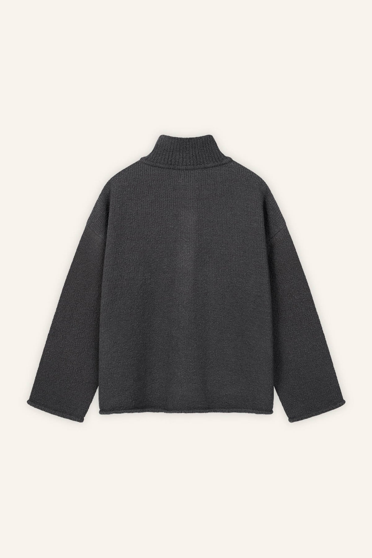 Pullover Ruby in Asphalt von hinten by VIVAL.STUDIO