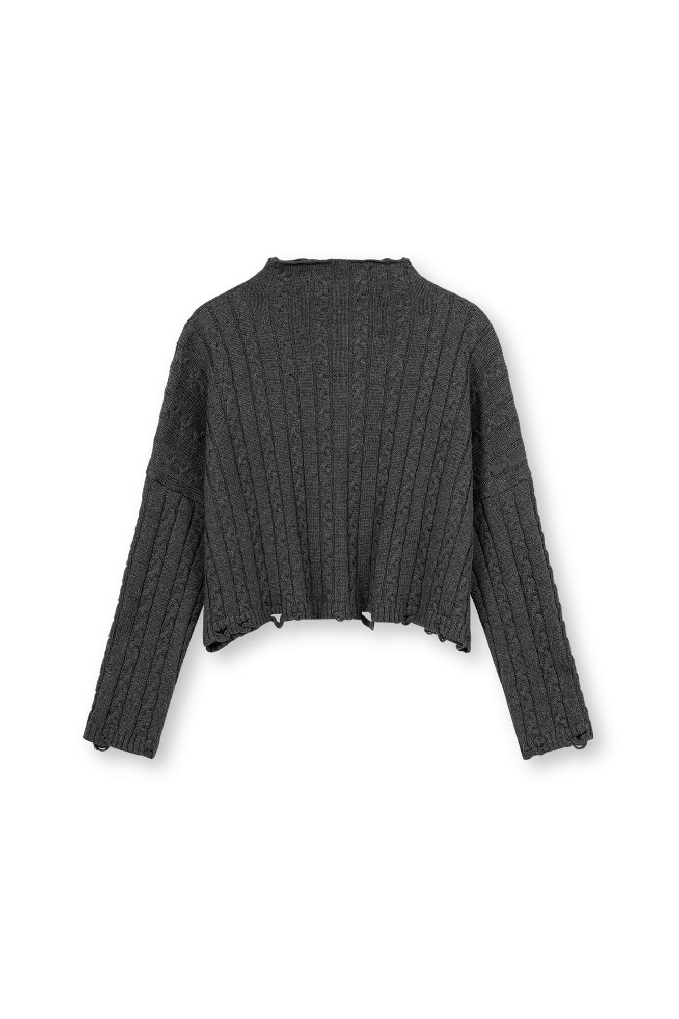 Pullover Jade in anthrazit von hinten by VIVAL.STUDIO