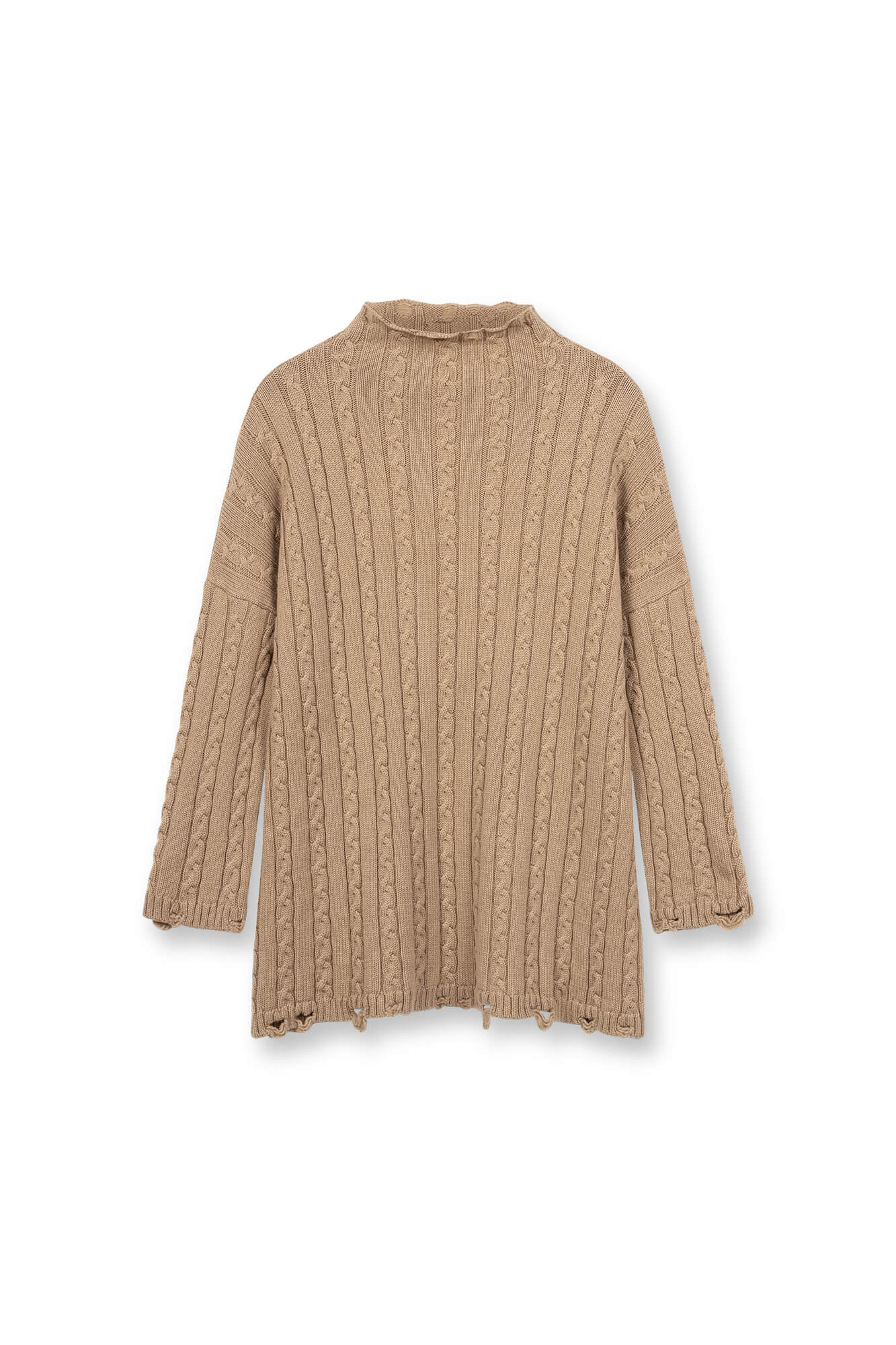 Pullover Josie in Camel von vorne by VIVAL.STUDIO