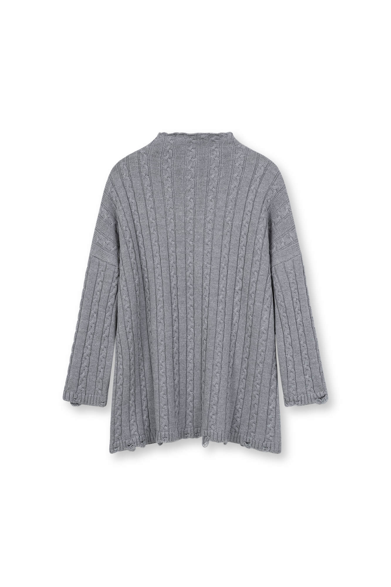 Pullover Josie in Grau Melange von vorne by VIVAL.STUDIO