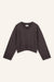 Pullover Liz in dunkelbraun melange von vorne by VIVAL.STUDIO