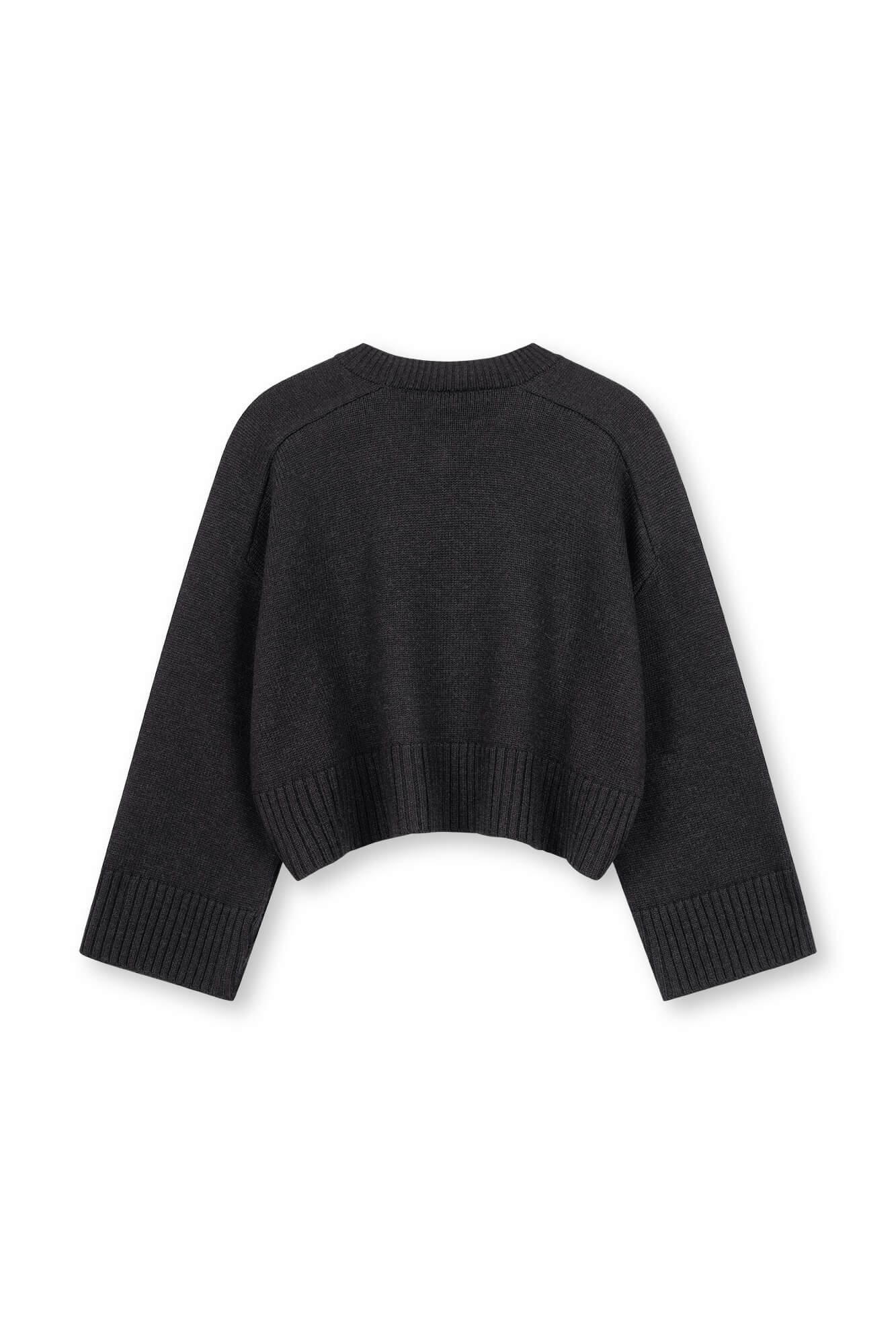 Pullover Liz in anthrazit von vorne by VIVAL.STUDIO