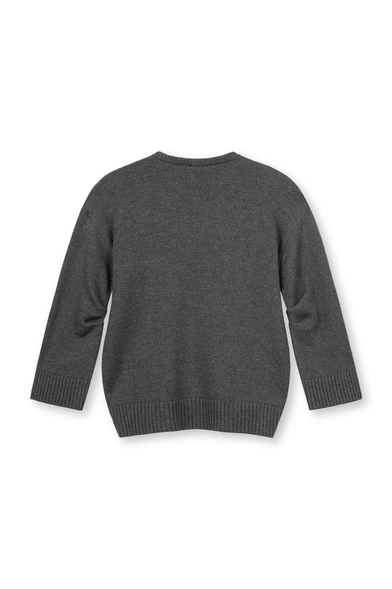 Pullover Lola in anthrazit von hinten by VIVAL.STUDIO