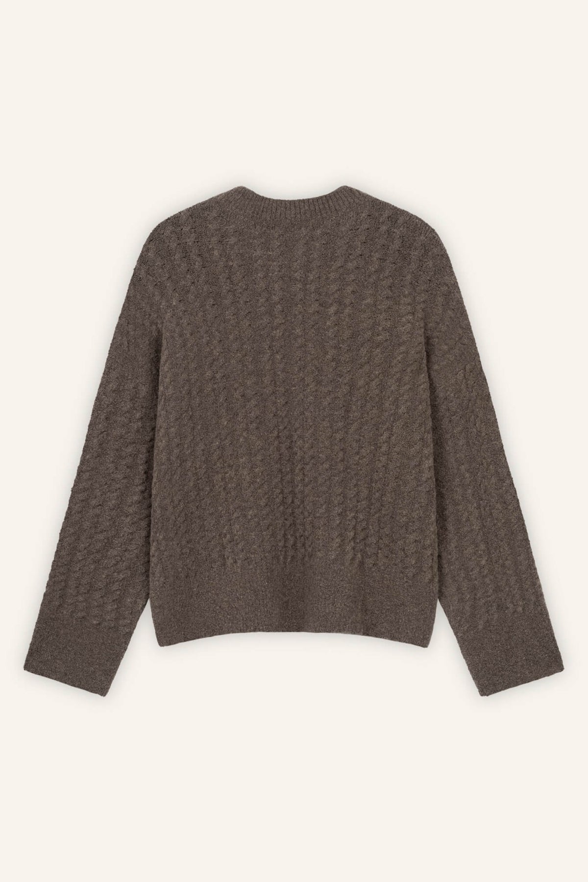 Pullover Nino in Nougat von hinten by VIVAL.STUDIO