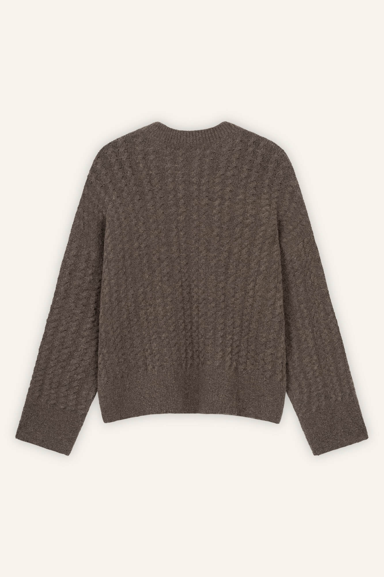 Pullover Nino in Nougat von hinten by VIVAL.STUDIO