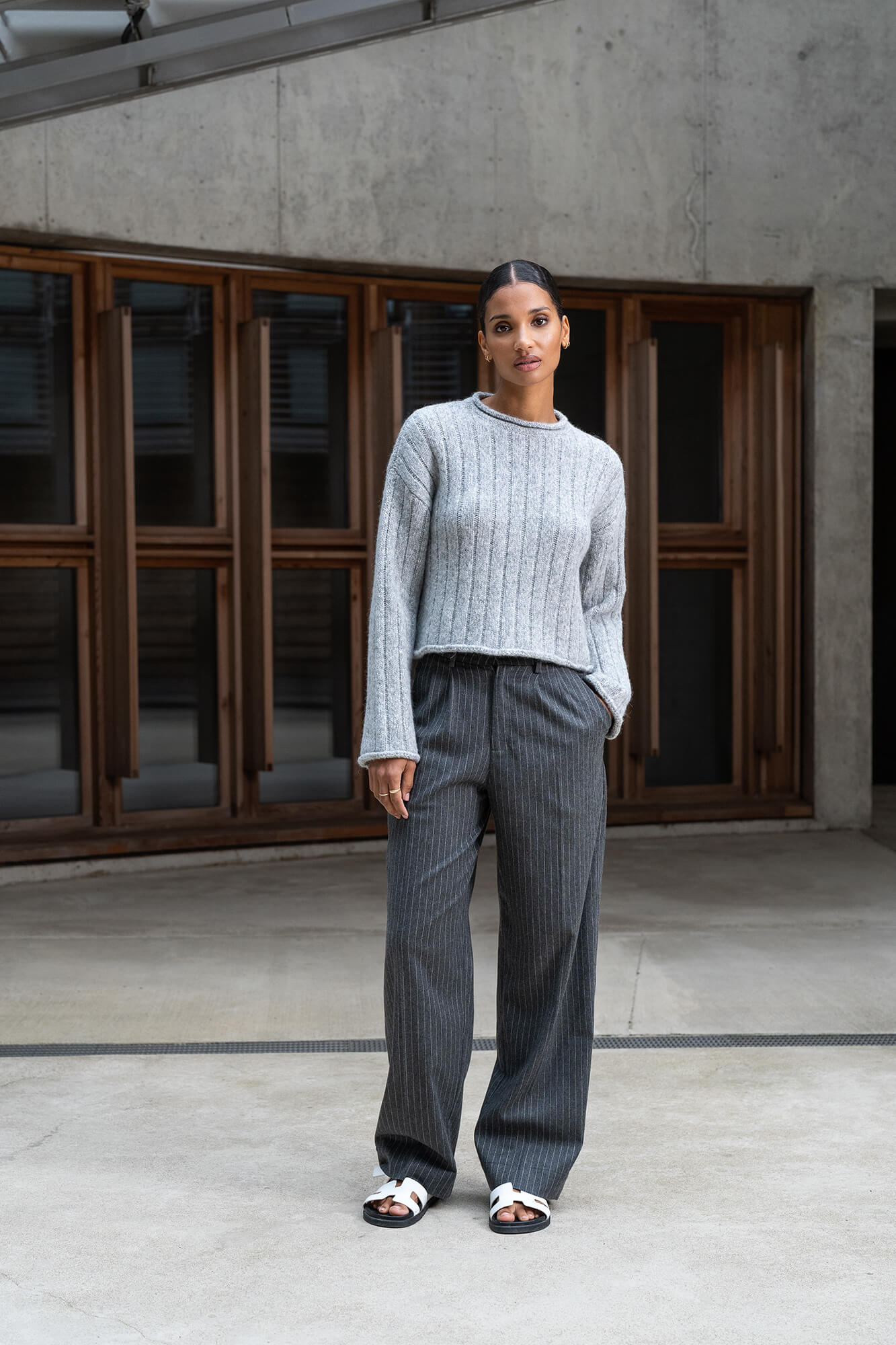 Pullover Pya in Grau Melange by VIVAL.STUDIO