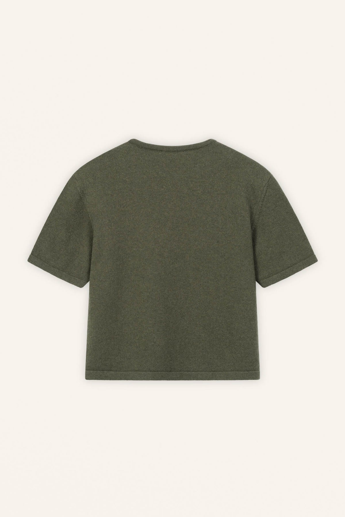 T-Shirt Lindsay in Oliv von hinten by VIVAL.STUDIO