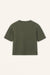 T-Shirt Lindsay in Oliv von hinten by VIVAL.STUDIO