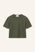 T-Shirt Lindsay in Oliv von vorne by VIVAL.STUDIO