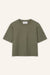 T-Shirt Lou in Oliv von vorne by VIVAL.STUDIO