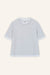 T-Shirt Loui in Hellgrau Melange von vorne by VIVAL.STUDIO