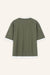 T-Shirt Loui in Oliv von hinten by VIVAL.STUDIO