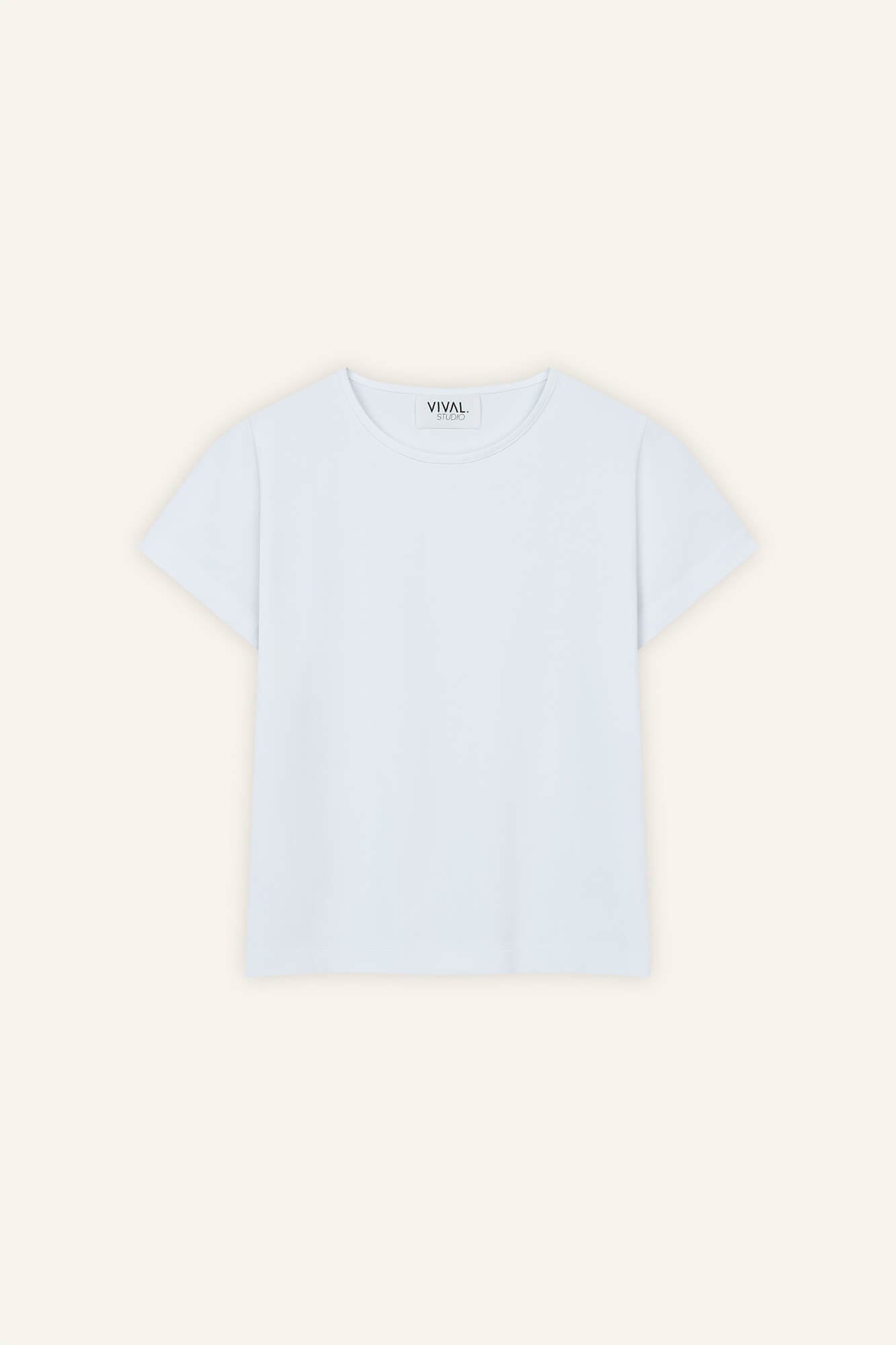 T-Shirt Mini Lou in Weiß von vorne by VIVAL.STUDIO