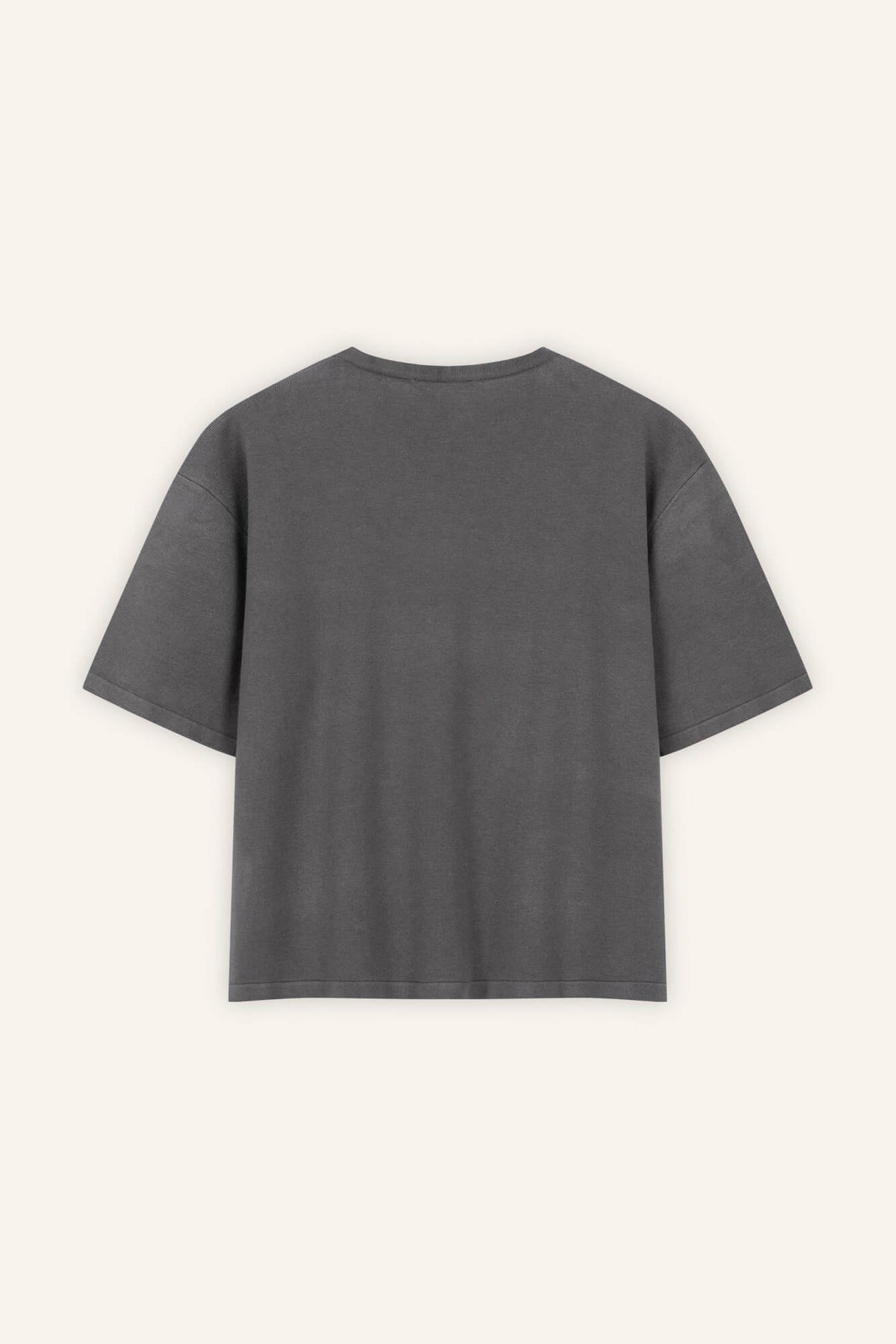 T-Shirt Rim in Granit von hinten by VIVAL.STUDIO