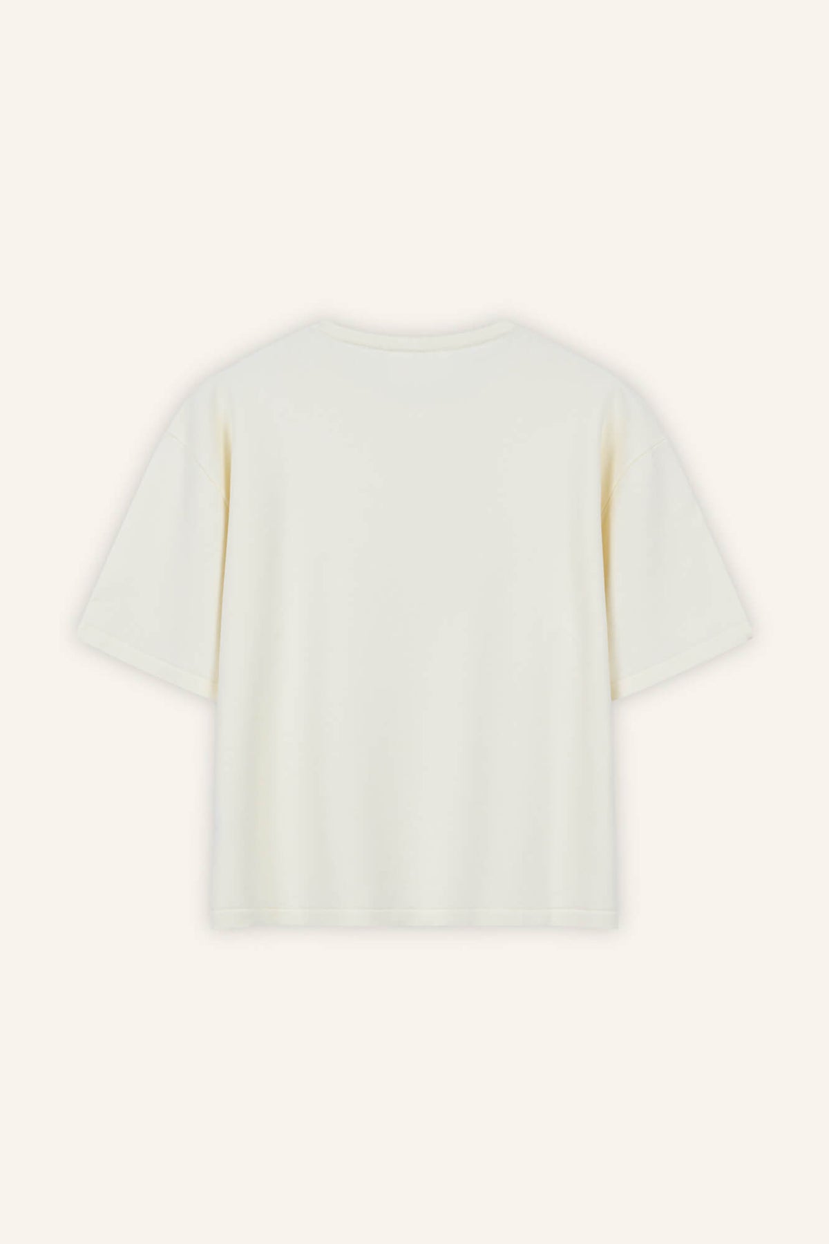 T-Shirt Rim in Offwhite von hinten by VIVAL.STUDIO