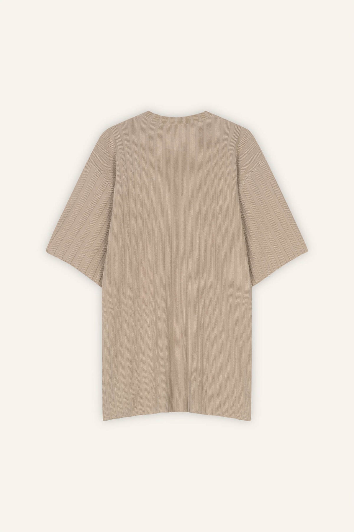 T-Shirt Romy in Oatmeal von hinten by VIVAL.STUDIO