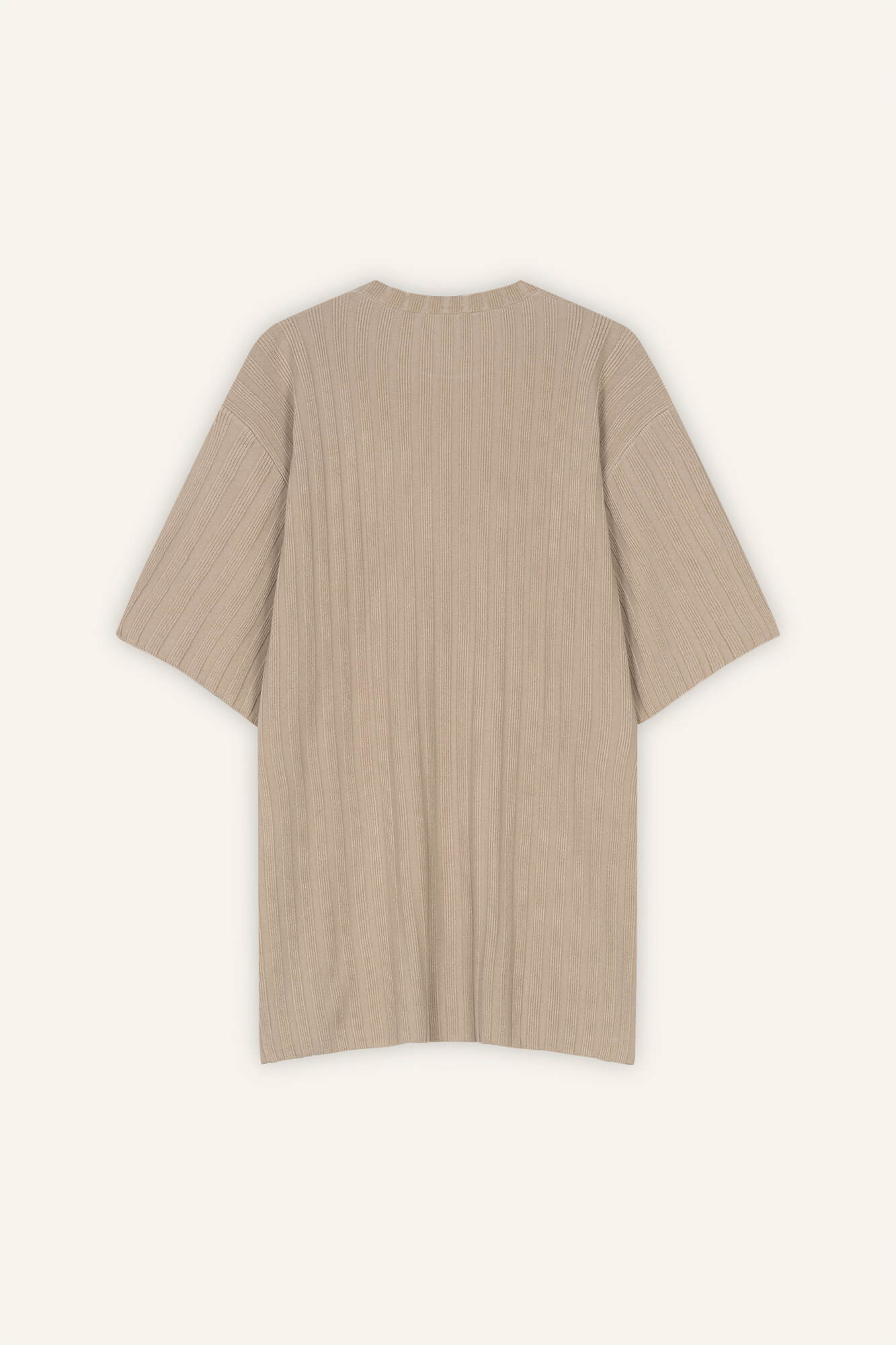 T-Shirt Romy in Oatmeal von hinten by VIVAL.STUDIO