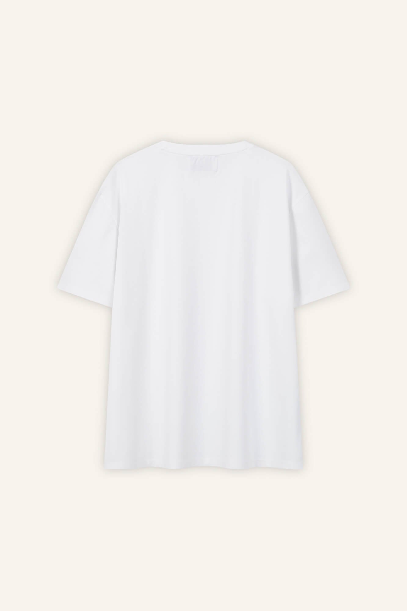 T-Shirt Zou in Weiss von hinten by VIVAL.STUDIO