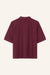 T-Shirt mit Polokragen Pat in Burgundy von hinten by VIVAL.STUDIO