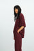 T-Shirt Skye in Burgundy von der seite by VIVAL.STUDIO