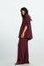 T-Shirt Skye in Burgundy von der seite by VIVAL.STUDIO