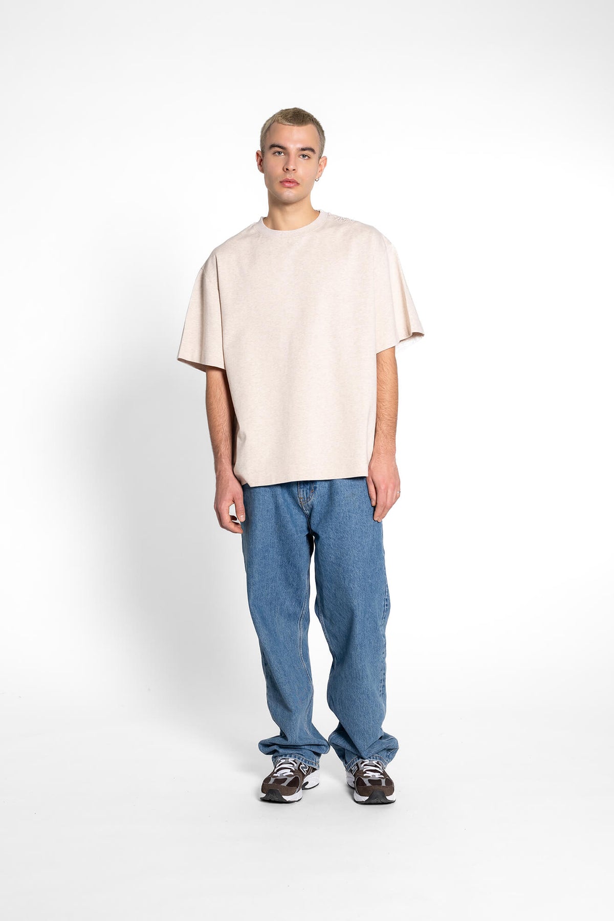 T-Shirt Sue in Beige Melange by VIVAL.STUDIO