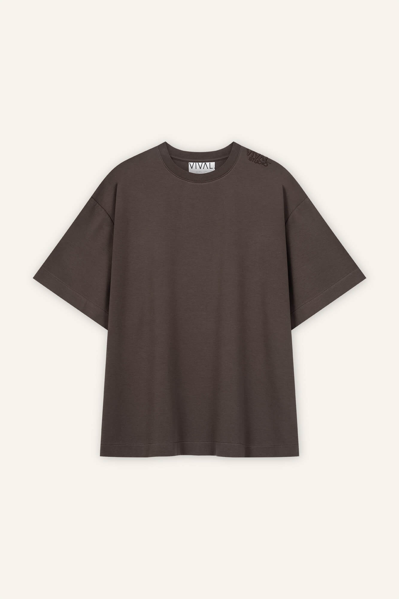 T-Shirt Sue dunkelbraun front by VivalStudio